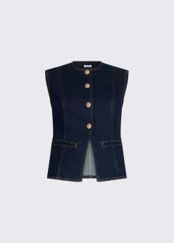 Gilet in denim slim fit