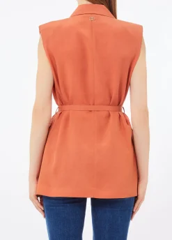 Gilet in misto lino