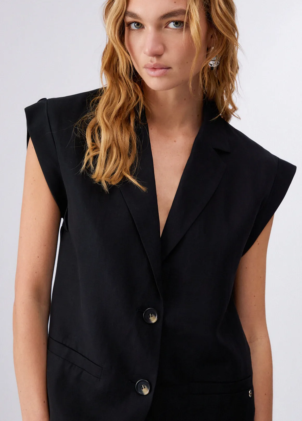 Gilet in misto lino