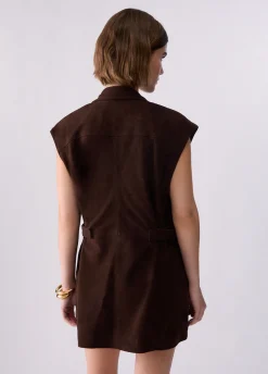 Gilet in suede