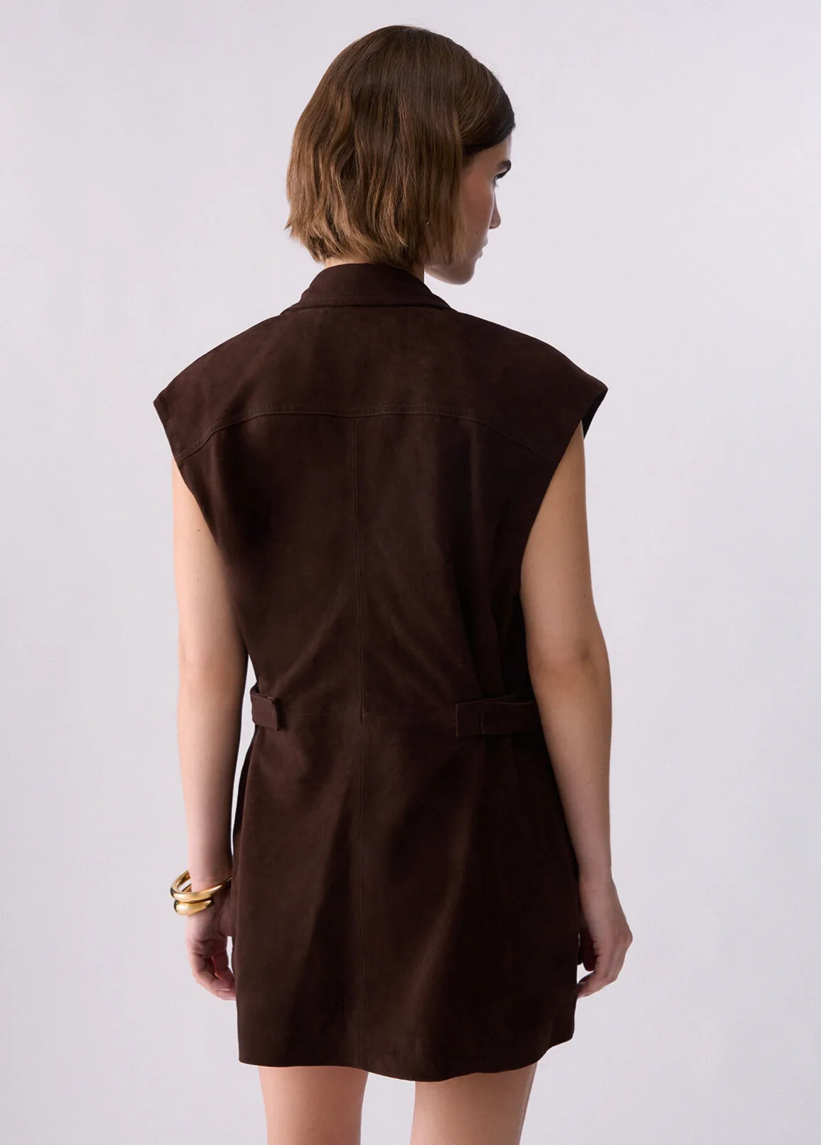 Gilet in suede