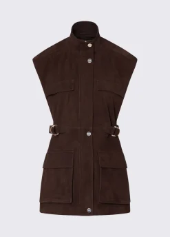 Gilet in suede