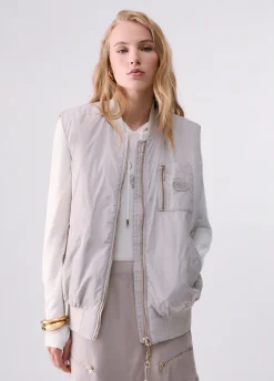 Gilet oversize in glossy nylon
