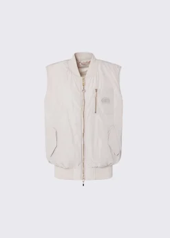 Gilet oversize in glossy nylon