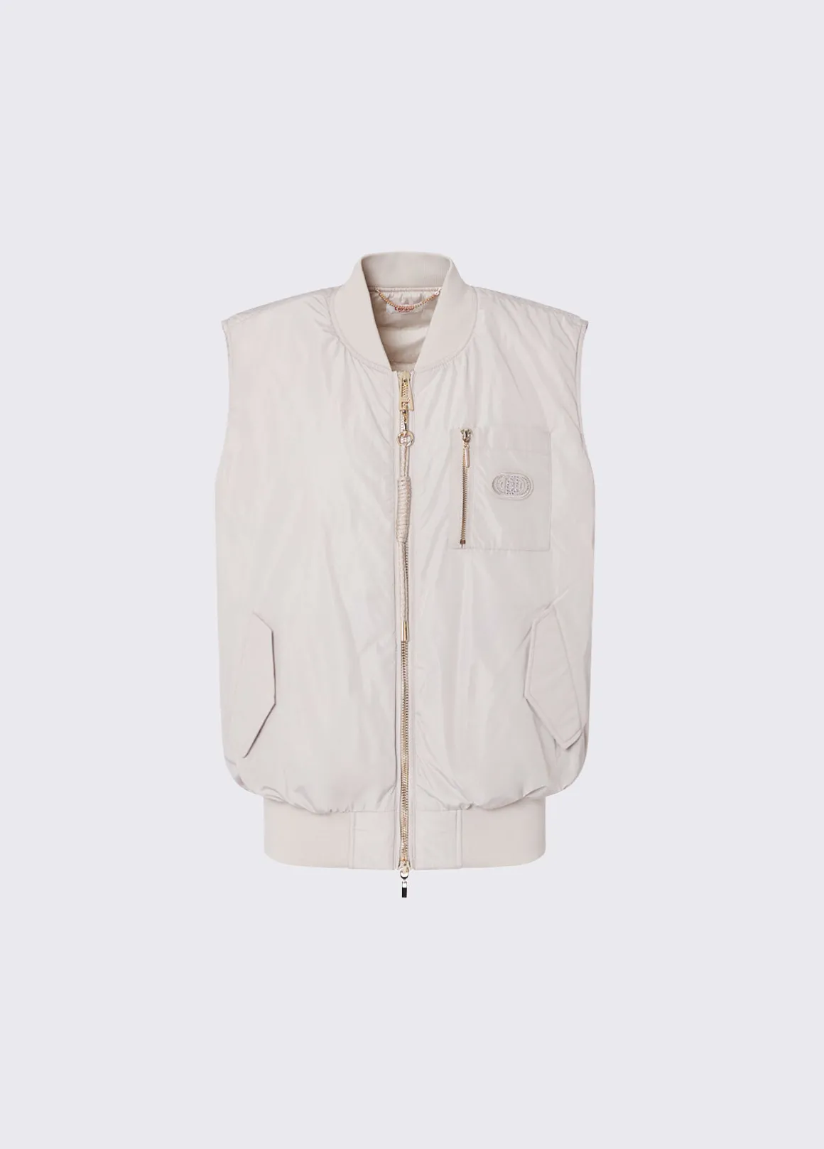 Gilet oversize in glossy nylon