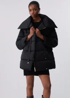 Giubbotto imbottito over in nylon lucido