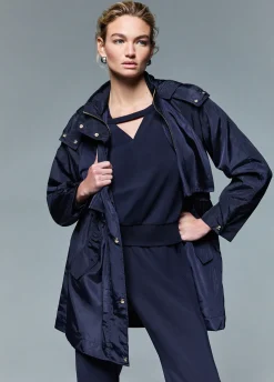 Giubbotto in nylon con cappuccio