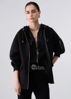 Giubbotto oversize con cappuccio