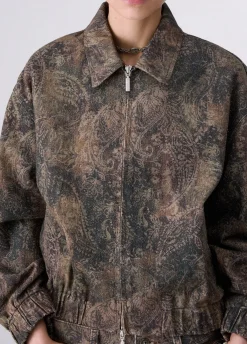 Giubbotto oversize con stampa glitter