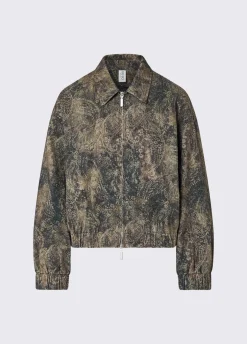 Giubbotto oversize con stampa glitter
