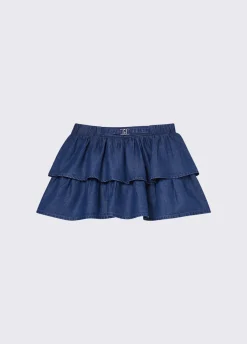 Gonna in denim tencel