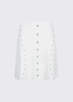 Gonna in maglia con borchie