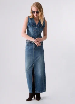 Gonna lunga denim