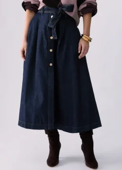 Gonna lunga in denim