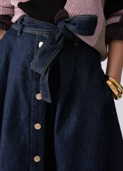 Gonna lunga in denim