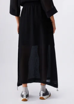 Gonna lunga in mesh