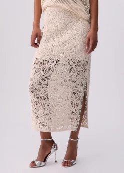 Gonna midi in macramè