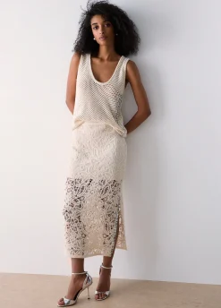 Gonna midi in macramè