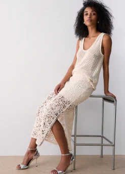Gonna midi in macramè