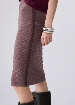 Gonna midi in maglia jacquard