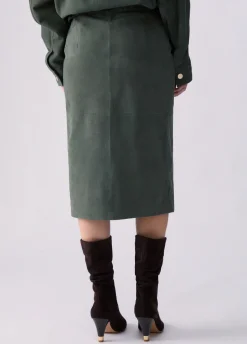 Gonna midi in suede