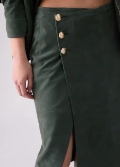 Gonna midi in suede
