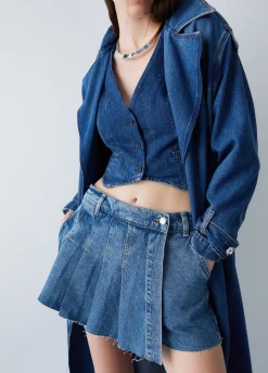 Gonna pantalone in denim