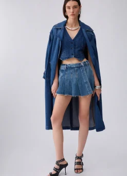 Gonna pantalone in denim