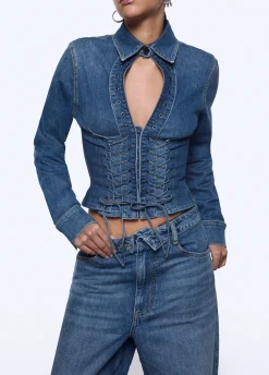 Jeans baggy con stringhe