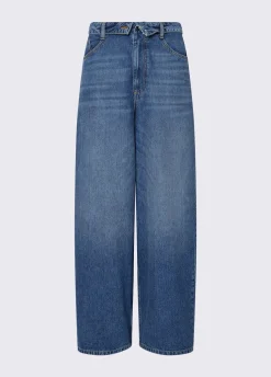 Jeans baggy con stringhe