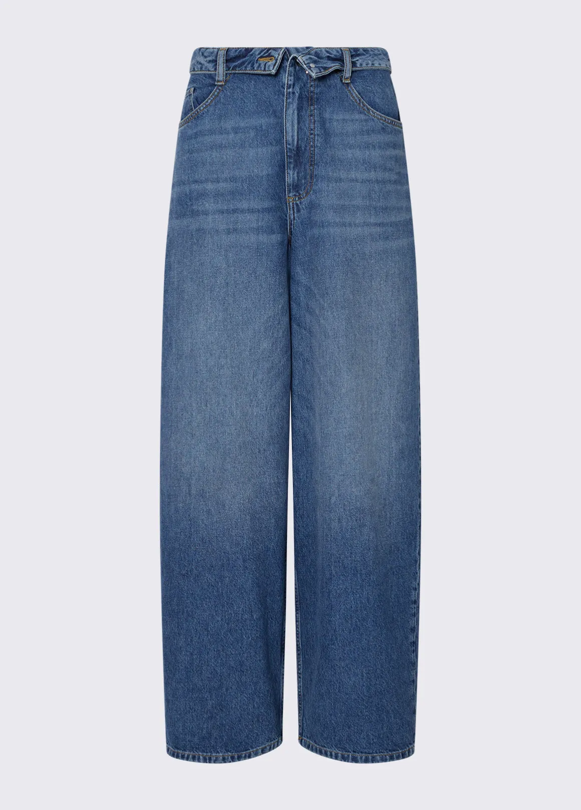 Jeans baggy con stringhe
