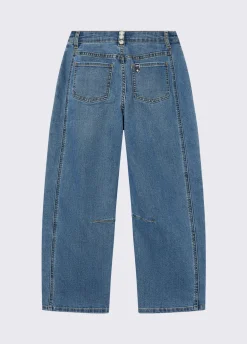 Jeans balloon con ricami gioiello