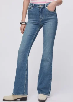 Jeans bootcut a vita alta