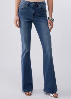 Jeans bootcut a vita alta