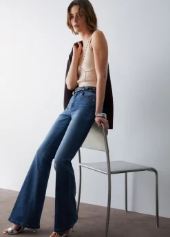 Jeans bootcut a vita alta