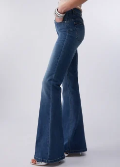 Jeans bootcut a vita alta