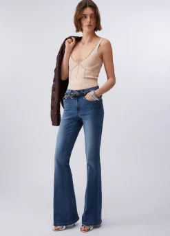 Jeans bootcut a vita alta