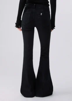 Jeans bootcut a vita alta