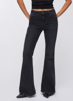 Jeans bootcut a vita alta