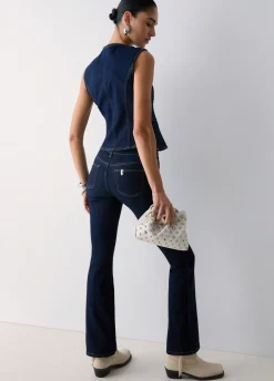 Jeans bootcut con cintura