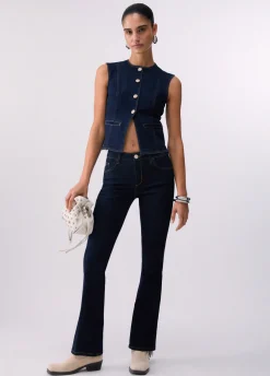 Jeans bootcut con cintura