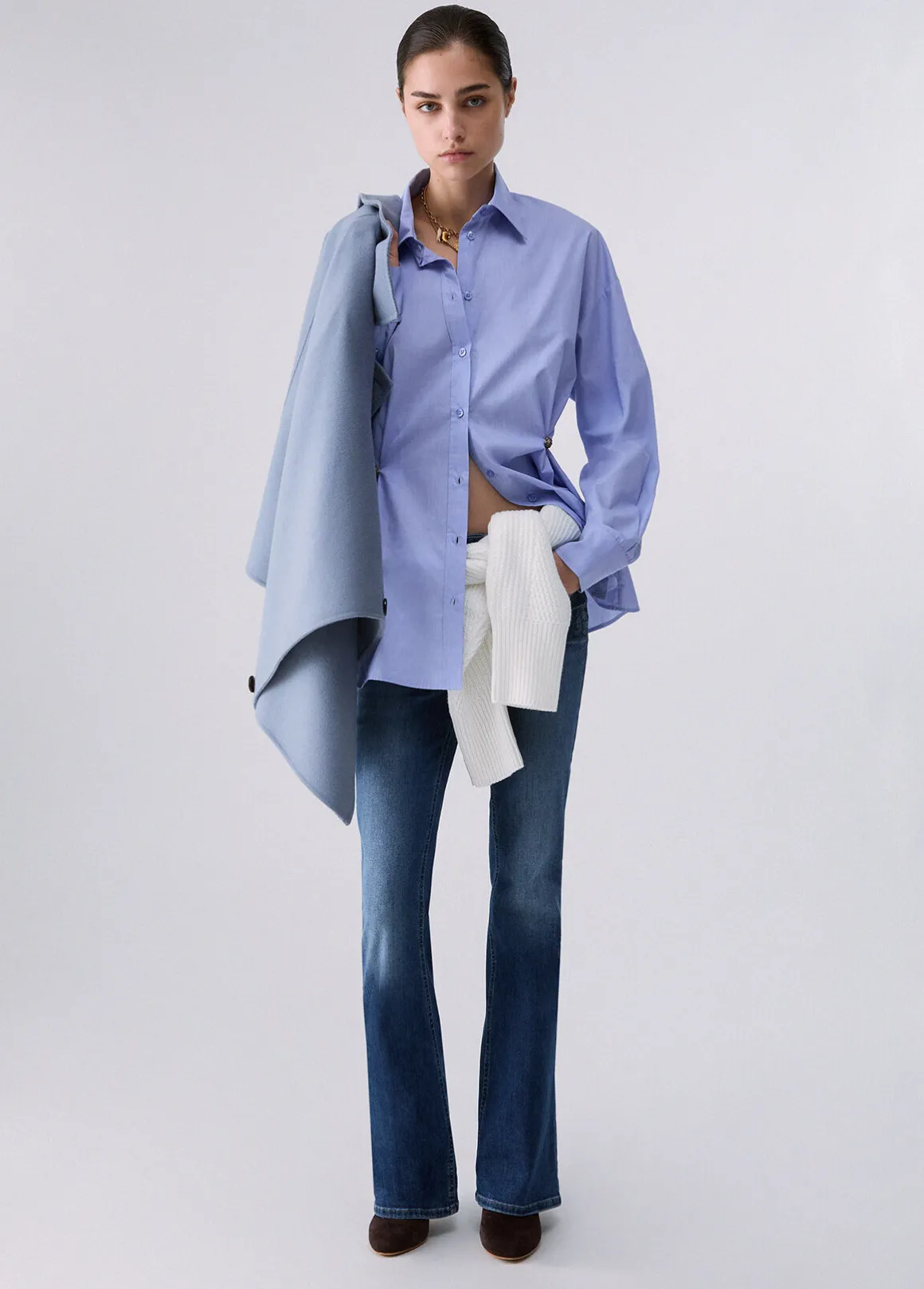 Jeans bootcut con strass