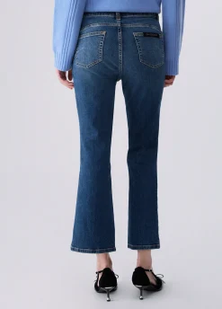 Jeans bootcut con strass