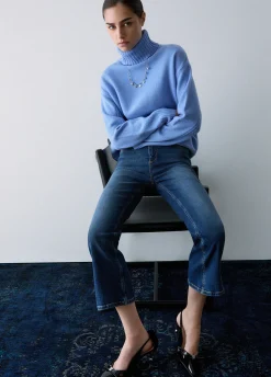 Jeans bootcut con strass