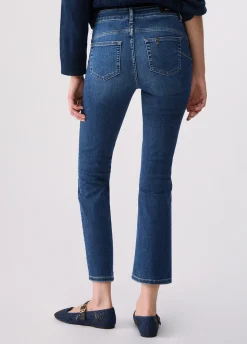 Jeans bootcut con strass