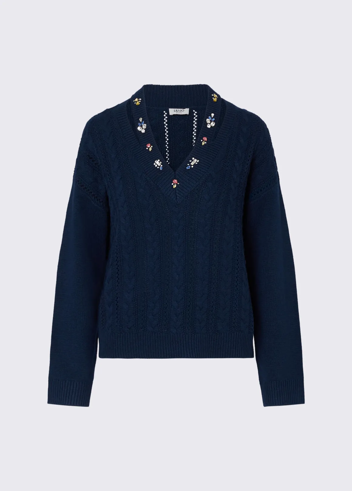 Jeans bootcut con strass