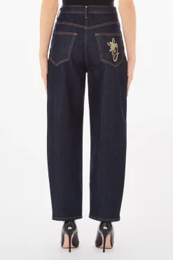Jeans carrot fit a vita alta