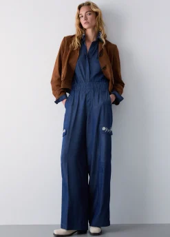 Jeans con castoni gioiello