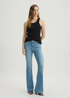 Jeans flare a vita alta