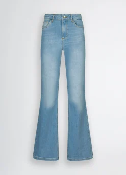 Jeans flare a vita alta